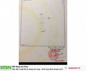Bán đất 2 mặt tiền lộ đang mở rộng - thích hợp kinh doanh sát Hầm chui Cao tốc Sài gòn Trung lương
