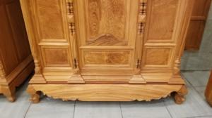 Tủ thờ trơn bụng phẳng gỗ gõ đỏ1,53m