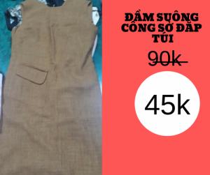 Đầm Suông Công Sở Đắp Túi