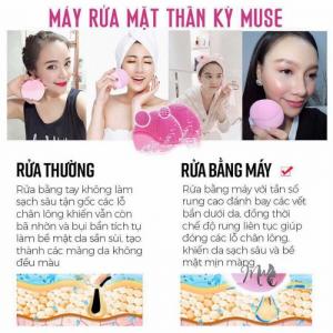 So sánh giữa rửa mặt bằng máy Muse và rửa bằng tay