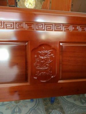giường ngủ gỗ xoan đào 1M60X2M Hàng bền,đẹp phun PU tỷ mỉ - độ bền trên 50 năm hỗ trợ 3% tổng hóa đơn