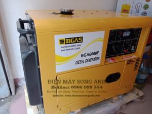 Máy Phát Điện Chạy Dầu Chống Ồn 6.5kw Nhật Bản - Bgas Bga 6600f