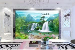 Gạch tranh 3d phòng khách TT90