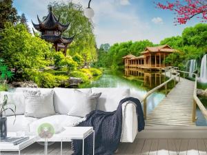 Gạch tranh 3d phòng khách TT90