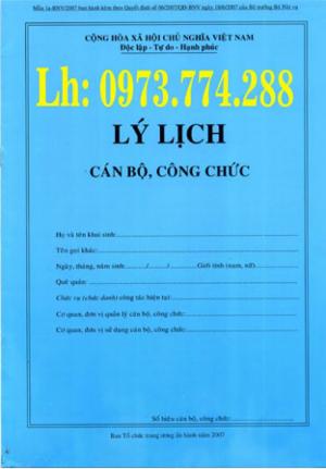 Bán quyển sổ lý lịch của người xin vào đảng (Mẫu 2 - KNĐ)