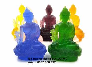 Bộ tượng Phật dược sư lưu ly 7 màu