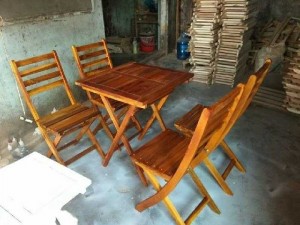 Bàn ghế gỗ hgh01 cafe giá rẻ