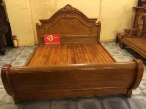 Giường ngủ kiểu thuyền gỗ gõ đỏ