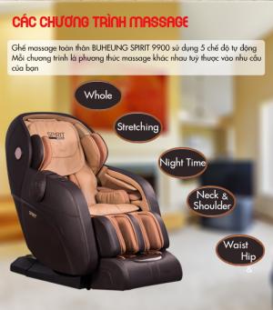 Ghế massage Buheung Spirit 9900 - Gymaster.vn