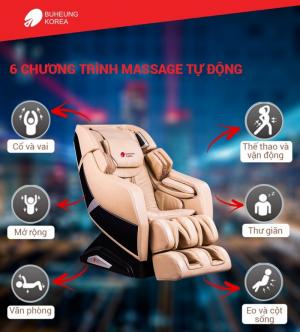 Ghế massage Buheung MK-7000 (Kem) - Gymaster