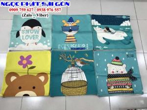 Chuyên Áo Gối Tựa Lưng - Áo Gối Vuông Size 45x 45cm. Nệm Ngồi Ngọc Phát Sài Gòn.