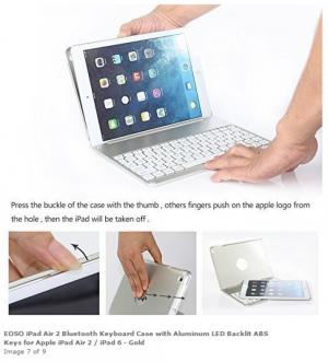 bàn phím Ipad pro 10.5 bluetooth kiêm Ốp lưng f105 tích Hợp đèn LED