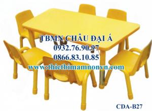 Bàn nhựa mầm non hình chữ nhật giá rẻ tphcm
