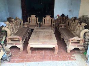 Bàn Ghế Phòng Khách Tần Thủy Hoàng Gỗ Hương Vân Tay 12 dogomanhmoc.com