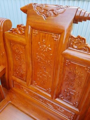 Bàn Ghế Phòng Khách Âu Á Hộp Cuốn Thư Gỗ Hương Đá 2m4 dogomanhmoc.com