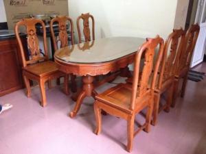 Bộ bàn ghế phòng ăn gỗ hương vân dogomanhmoc.com