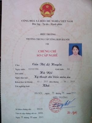 Chứng chỉ spa các loại