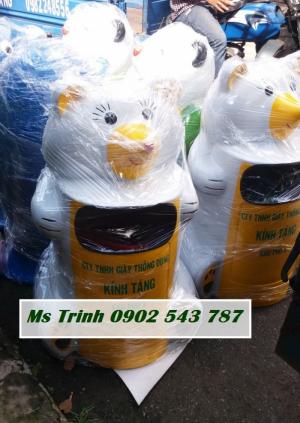 Thùng rác nhựa, thùng rác hình chuột túi, thùng rác nhựa hình con thú