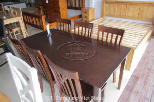 Bộ bàn ăn 6 ghế gỗ bạch dương 1m60
