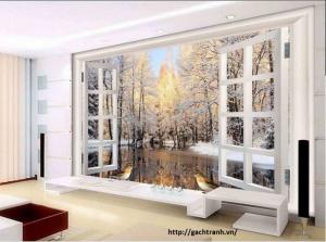 Tranh Gạch Cửa Sổ 3D
