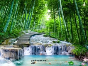 Tranh Gạch 3D Thiên Nhiên Rừng Tre