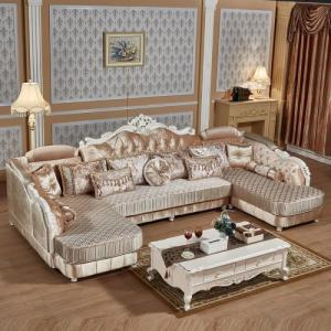 sofa gỗ cổ điển chữ U