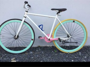 Xe đạp fixed gear / trắng zin