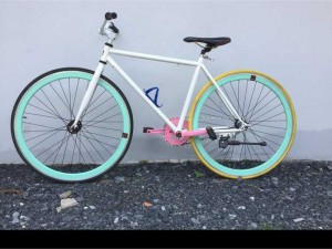 Xe đạp fixed gear / trắng zin