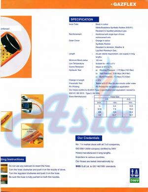 Dây gas cao áp chất lượng tốt Gazflex Ấn Độ