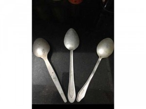 Thìa nhôm đại Liên Xô thời bao cấp sưu tầm, 03 mẫu khác nhau, giá bán cho người St: 150k/3 chiếc
