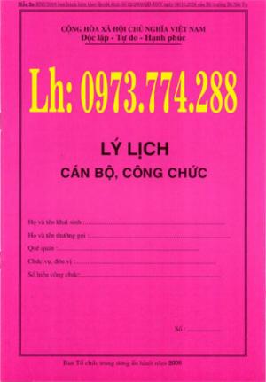 Bán nguyên bộ 3 bìa kẹp tài liệu hồ sơ cán bộ công chức viên chức