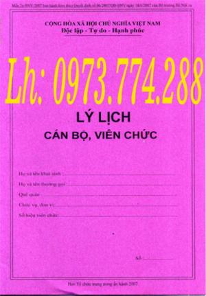 Bán vỏ - túi - bìa - bì đựng bộ hồ sơ sơ cán bộ viên chức