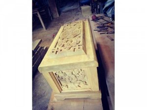 Tiểu quách gỗ vàng tâm