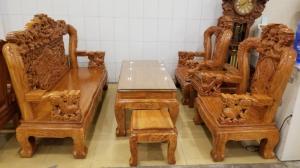 Bộ Bàn Ghế Rồng Hoa Mai