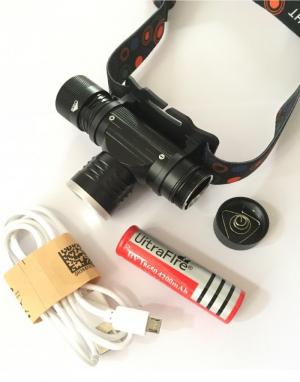 Đèn đội đầu 3 chế độ có Zoom sạc cổng usb
