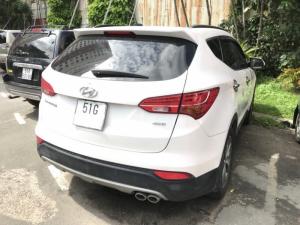 Bán Hyundai Santafe 2015, Full xăng, màu trắng, giá TL, hổ trợ góp