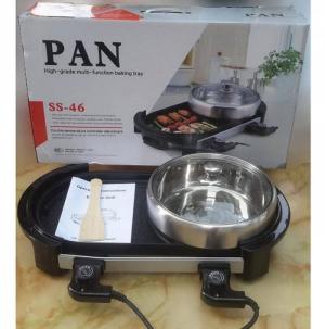 Bếp nướng lẩu 02 mâm nhiệt Pan SS-46
