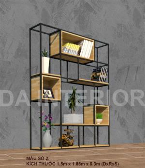 Khung kệ bằng sắt sơn tĩnh điện và các tấm gỗ ghép cao su.
Kích thước: 1.5x1.85x0.3 có thể thay đổi theo yêu cầu của khách hàng.