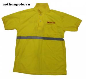áo thun cá sấu pe 2 chiều màu vàng