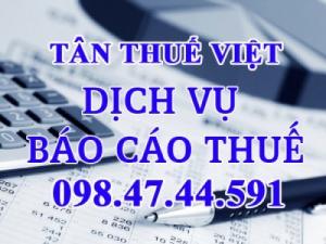 Nhận báo cáo thuế, quyết toán thuế, hoàn thuế tại TPHCM (1)