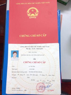 Chứng chỉ nghề sơ cấp hàn, nấu ăn, điện, cơ khí, tin học, ngoại ngữ, kế toán,nổ mìn, vận hành xe nâng....