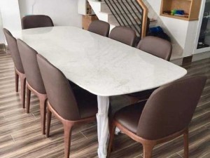 Bàn ghế ăn cao cấp, mặt đá