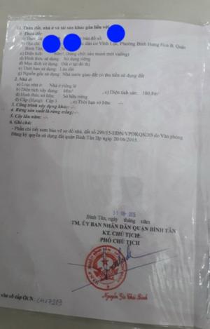 Chính chủ cần tiền bán gấp nhà mặt tiền Nguyễn Thị Tú.