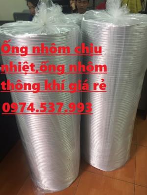 Phân phối ống nhôm nhún D200,ống nhôm nhún chịu nhiệt,ống thông hơi