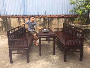 Bộ ghế trường kỷ song tiện huế