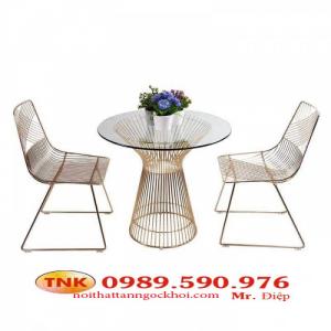 Bàn ghế cafe nhựa giả mây