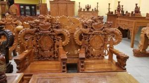 Bộ Bàn Ghế Rồng Đỉnh Gỗ Tự Nhiên Cao Cấp
