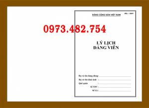 Bán quyển lý lịch đảng viên
