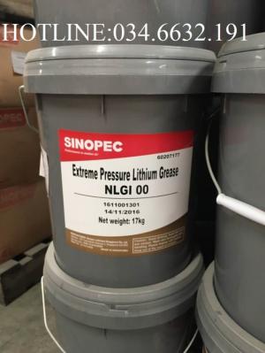 Mỡ Sinopec Extreme Pressure Lithium Grease NLGI 00 xô 17KG