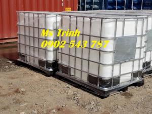 Tank nhựa 1000 lít cũ đựng hóa chất; thùng nhựa 1000 lít đựng dầu; hộp đựng kim tiêm y tế 6,8 lít